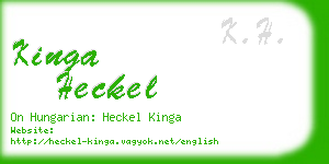 kinga heckel business card